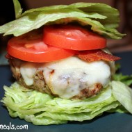 Chicken Cordon Bleu Burgers on Lettuce “Buns”
