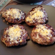 Cheddar Stuffed Bacon Cheeseburgers