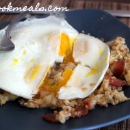 Eggs Over Cauliflower Hash