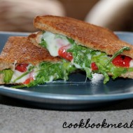 Grilled Cheese with Arugula and Roasted Peppers