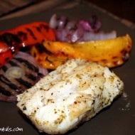 Grilled Cod with Peppers & Onions
