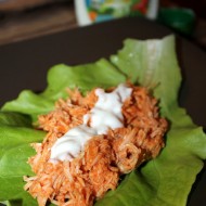 Slow Cooker Buffalo Chicken Lettuce Wraps