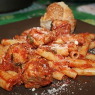 Turkey Meatballs and Ziti