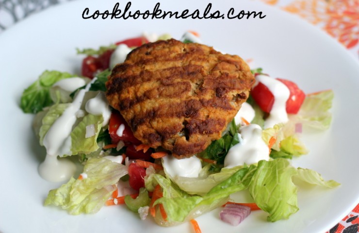 Buffalo Chicken Burger Salad