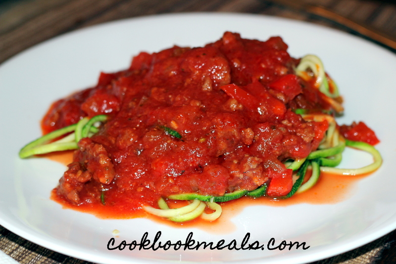 Slow Cooker Meat Sauce with Zucchini Noodles (27)