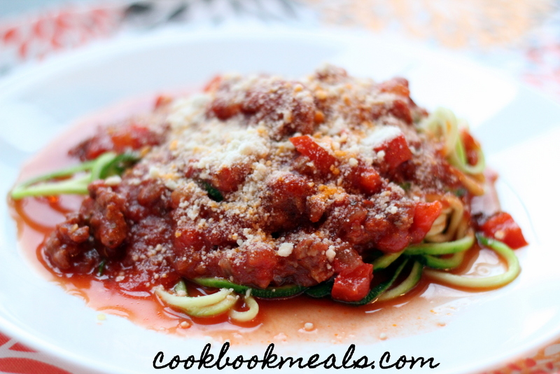 Slow Cooker Meat Sauce with Zucchini Noodles (30)