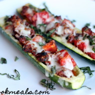 Sausage and Tomato Stuffed Zucchini